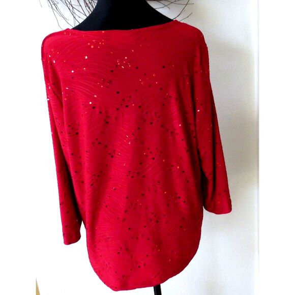 JM Collection Woman Jacquard Tunic  Size OX (12W)  NWOT - Picture 2 of 6